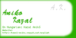 aniko kazal business card